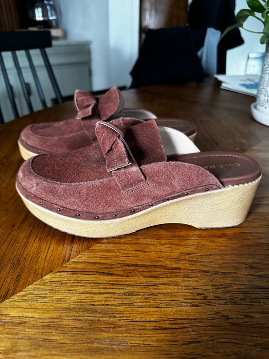 Cole Haan Shoes - Cole Haan Suede Platform Mule in Rosewood